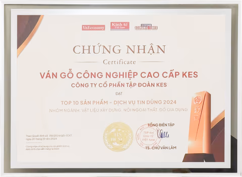 Chứng nhận Top 10 sản phẩm, dịch vụ tin dùng 2024