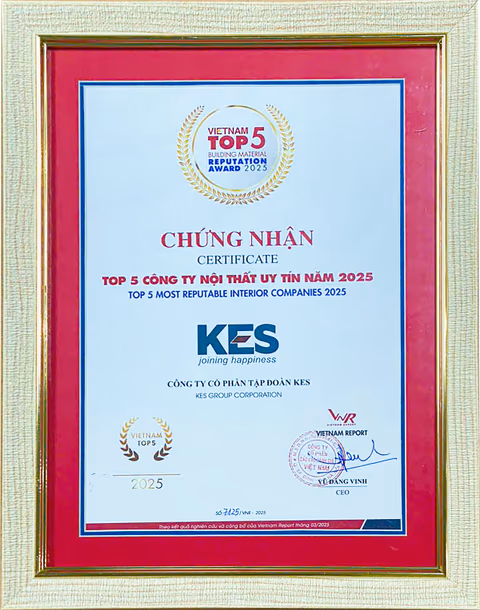 Chứng nhận Top 5 công ty nội thất uy tín năm 2025